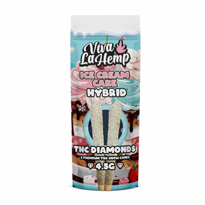 VIVA LA HEMP THC DIAMONDS 4.5GM SNOW CONES 2PK/6CTBX- ICE CREAM CAKE