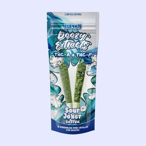 DOOZY EXTRACTS THC-A+THC-P 3GM 2PK PRE-ROLL 6CT/BX- SOUR JOKER