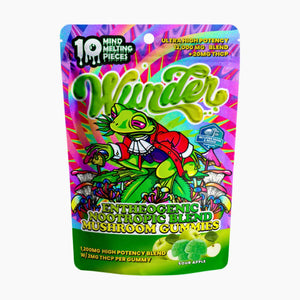 WUNDER ENTHEOGENIC NOOTROPIC BLEND MUSHROOM GUMMIES 1200MG 10PC