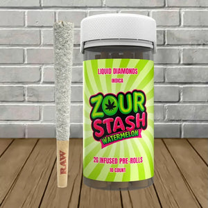 ZOUR STASH LIQUID DIAMOND 2GM PRE ROLLS 10CT