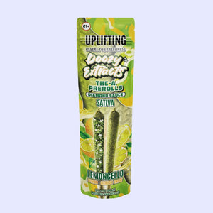 DOOZY EXTRACTS THC-A DIAMOND SAUCE 3.5GM/ 2PK PRE-ROLL 10CT/BX- LEMONCELLO
