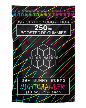 HI ON NATURE D9/CBG/THCP BOOSTED 250MG GUMMIES 10CT/PACK - NIGHTCRAWLERS