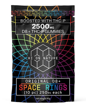 HI ON NATURE D8/THCP GUMMIES 2500MG 10CT/PACK - ASSORTED FLAVORS