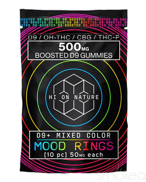 HI ON NATURE D9/CBG/THCP BOOSTED 500MG GUMMIES 10CT/PACK - MOOD RINGS