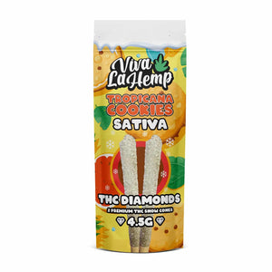 VIVA LA HEMP THC DIAMONDS 4.5GM SNOW CONES 2PK/6CTBX- TROPICANA COOKIES