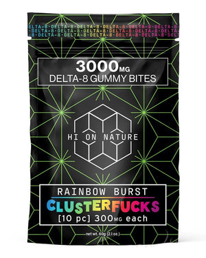 HI ON NATURE CLUSTERFUCKS D8 3000MG GUMMIES BITES 10CT/PACK