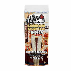 VIVA LA HEMP THC DIAMONDS 4.5GM SNOW CONES 2PK/6CTBX- LONDON POUND CAKE