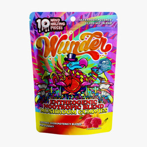 WUNDER ENTHEOGENIC NOOTROPIC BLEND MUSHROOM GUMMIES 1200MG 10PC