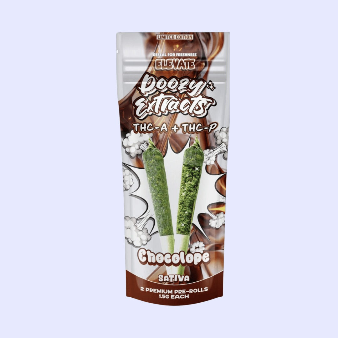 DOOZY EXTRACTS THC-A+THC-P 3GM 2PK PRE-ROLL 6CT/BX- CHOCOLPE