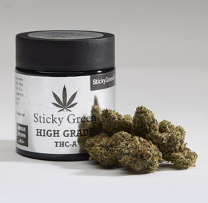 STICKY GREEN HIGH-GRADE THC-A /THC-P 3.5GM FLOWER SILVER