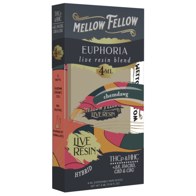 MELLOW FELLOW EUPHORIA THCP/HHC 4ML DISPOSABLE - CHEMDAWG