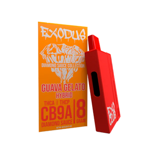 EXODUS THCA+THCP CB9A DIAMOND SAUCE 8GM 6CT/BX DISPOSABLE- GUAVA GELATO