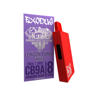 EXODUS THCA+THCP CB9A DIAMOND SAUCE 8GM 6CT/BX DISPOSABLE- LONDON PURPZ