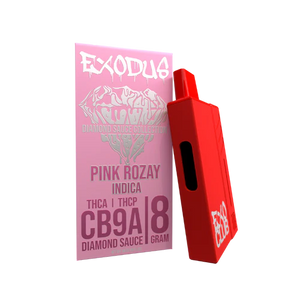 EXODUS THCA+THCP CB9A DIAMOND SAUCE 8GM 6CT/BX DISPOSABLE- PINK ROZAY