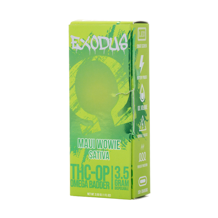 EXODUS THC+OP OMEGA BADDER 3.5GM DISPOSABLE- MAUI WOWIE