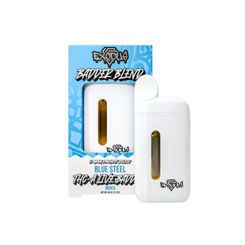 EXODUS THCA+HXY9+THC+D8LIVE RESIN 5GM DISPOSABLE 6CT/BX - BLUE STEEL