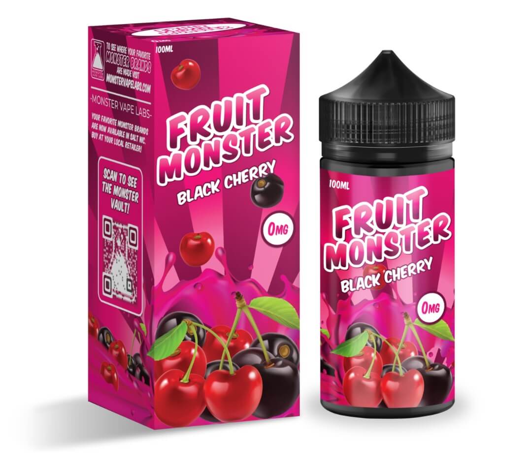 FRUIT MONSTER VAPE E-LIQUID 100ML - BLACK CHERRY 0MG