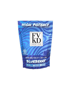 FVKD EXOTICS GUMMIES 600MG THC-P/D8/D9 10CT