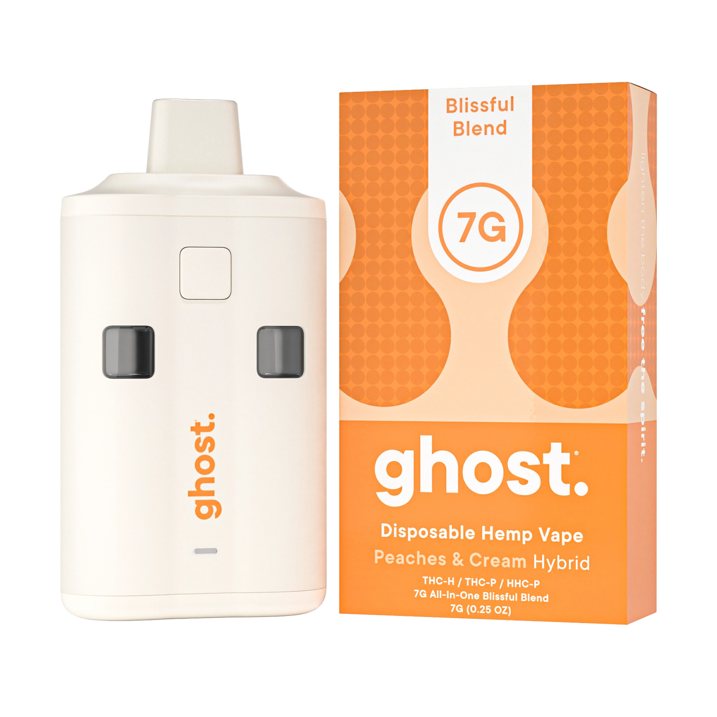 GHOST BLISSFUL BLEND 7GM DISPOSABLE - PEACHES & CREAM