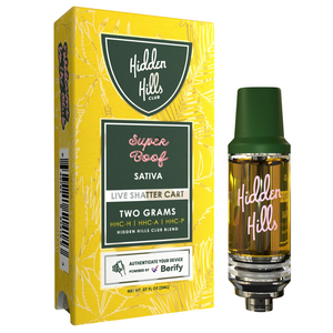 HIDDEN HILLS LIVE SHATTER HHCH/HHCA/HHCP 2GM CARTRIDGE - SUPER BOOF