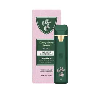 HIDDEN HILLS VVS LIQUID DIAMOND BAR THCA/P/D9 2GM DISPOSABLE - LIMEY ZNOW CONEZ