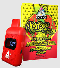 EXTRAX ADIOS MF LIVE SUGAR D9+THC+THCP+THCA 7G DISPOSABLE 6PK/BK-STRAWBERRY COUGH