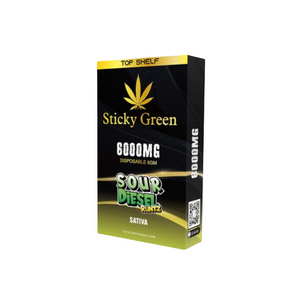 STICKY GREEN TOP SHELF 6GM DISPOSABLE -SOUR DIESEL RUNTZ