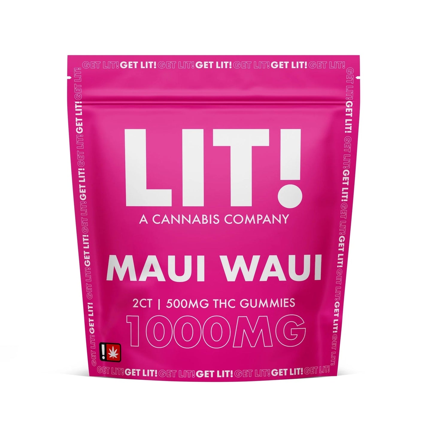 LIT! GUMMIES 1000MG 2CT/PK 25PK/BOX - MAUI WAUI