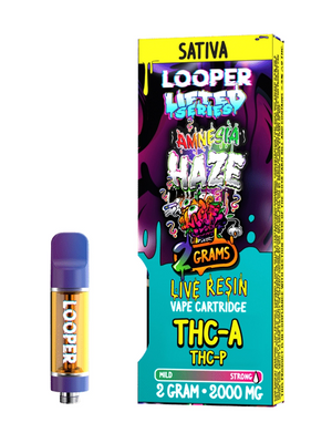 LOOPER LIFTED SERIES THCP/THCA/11-HYDROXY LR 2GM DISPOSABLE - SOUR LEMON