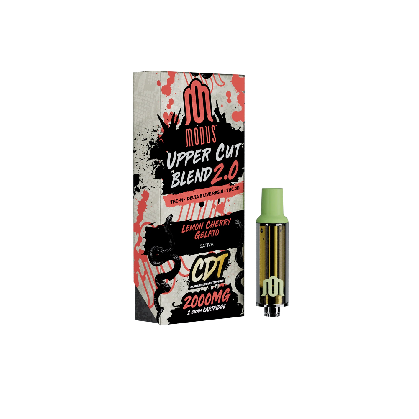MEDUSA UPPER CUT 2.0 THCH/JD/D8LR 2GM CARTRIDGE - RAINBOW BELTS