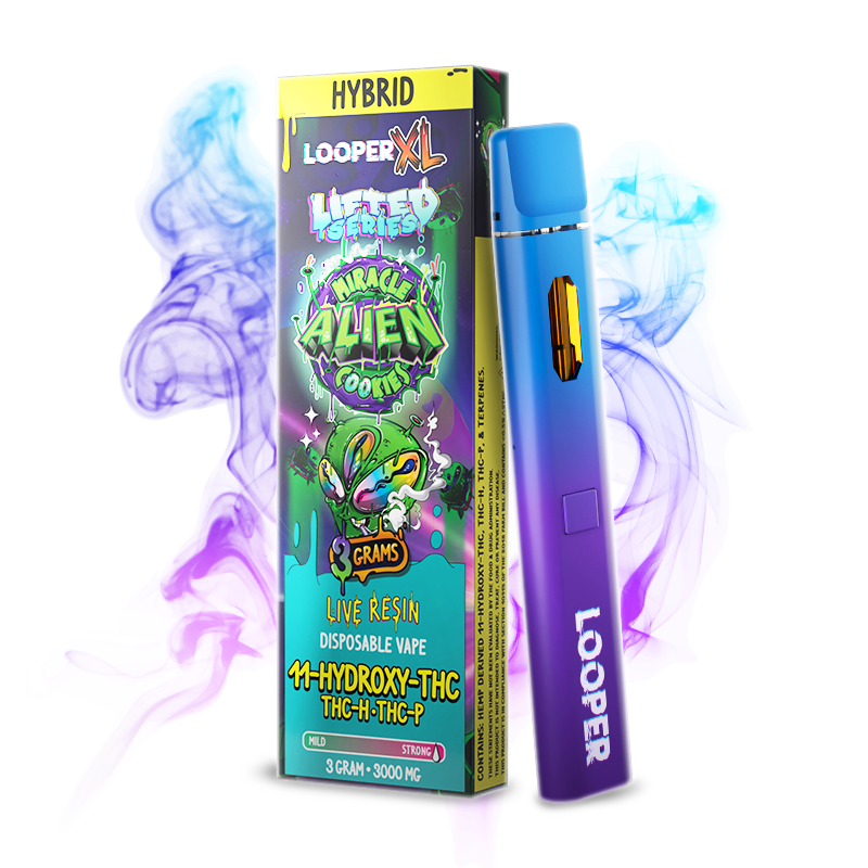LOOPER XL LIFTED 3GM DISPOSABLE THCH/P/11 HYDROXY - MIRACLE ALIEN COOKIES