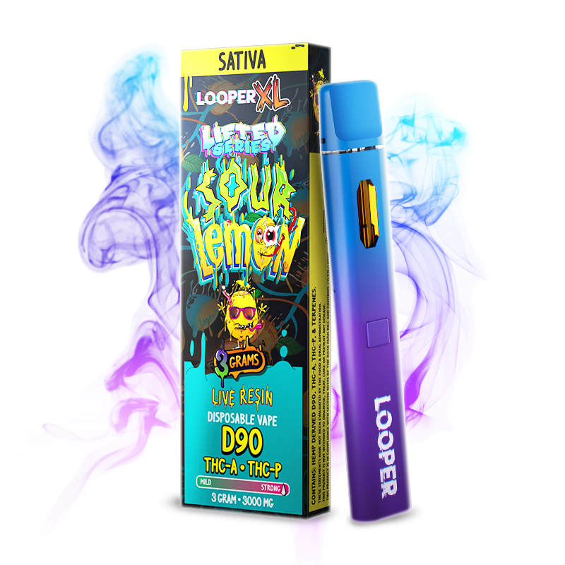 LOOPER XL LIFTED 3GM DISPOSABLE THCA/P - SOUR LEMON
