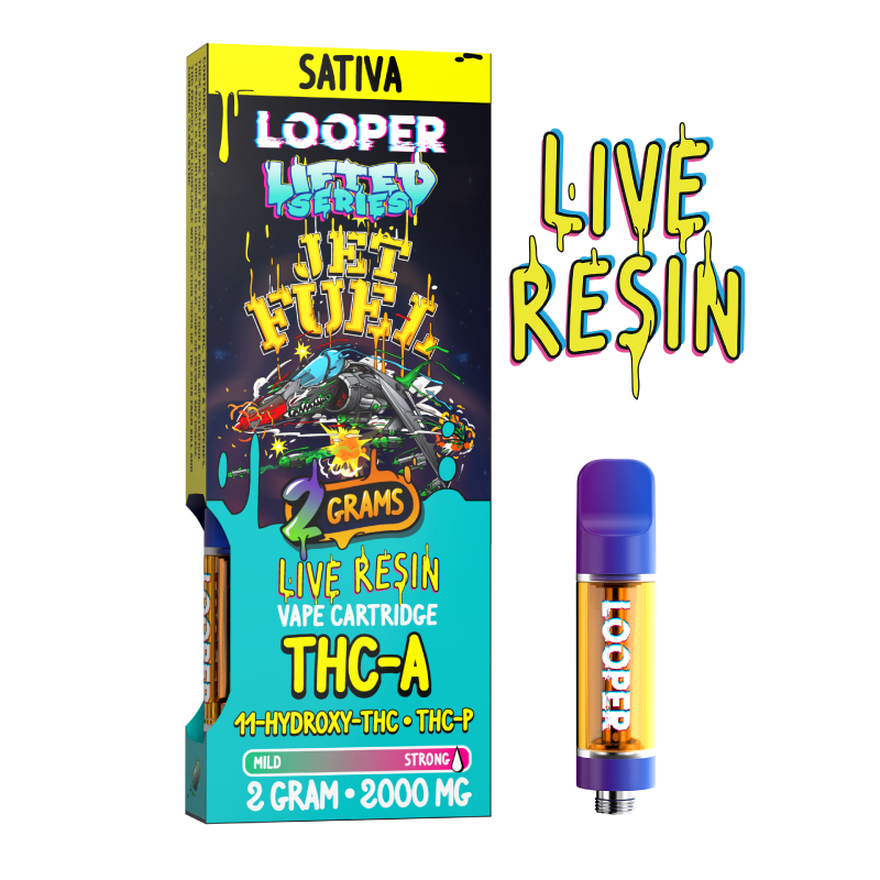 LOOPER LIFTED SERIES THCA/P/11HXY LR 2GM CARTRIDGE - JET FUEL