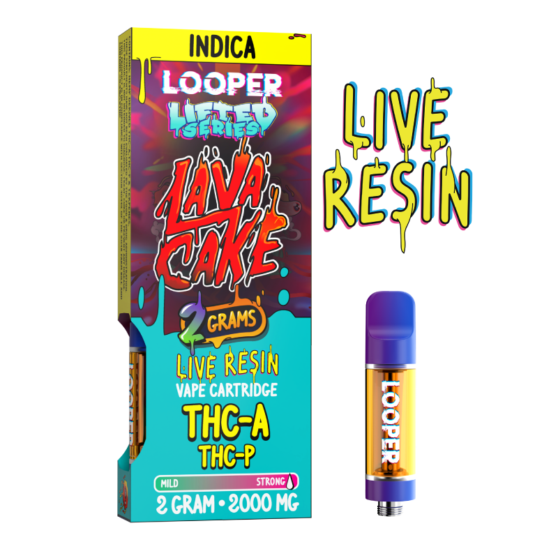LOOPER LIFTED SERIES THCA/P LR 2GM CARTRIDGE - LAVA CAKE