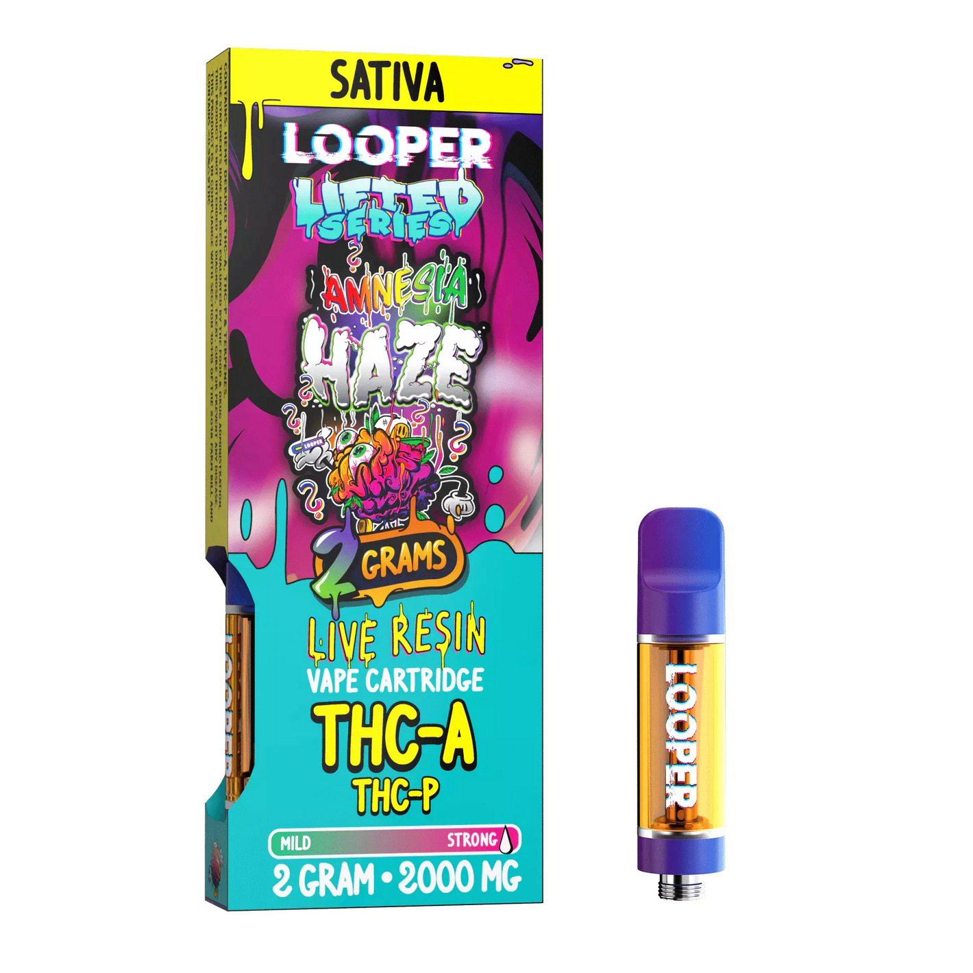 LOOPER LIFTED SERIES THCA/PO LR 2GM CARTRIDGE - AMNESIA HAZE