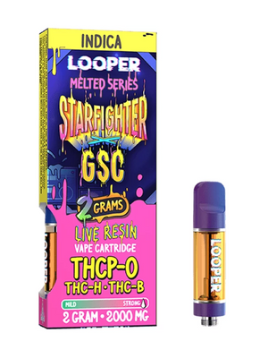 LOOPER MELTED SERIES THCP/H/B LR 2GM CARTRIDGE - STARFIGHTER