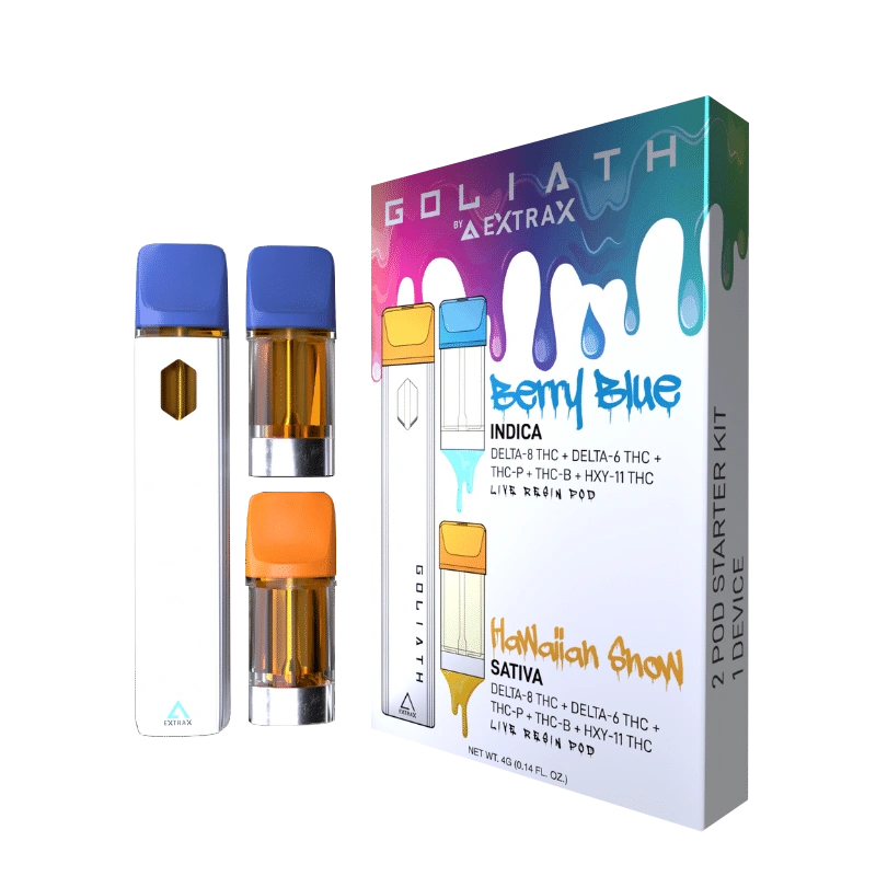 GOLIATH EXTRAX D8/D6/THCP/B/HXY11 2GM PODS - BERRY BLUE