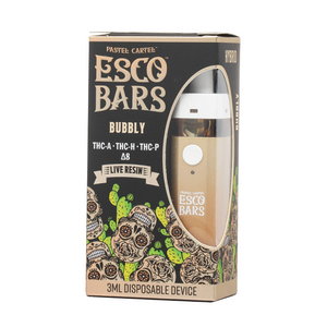 ESCOBARS THCA/JD/P/D8 LR 3GM DISPOSABLE - BUBBLY