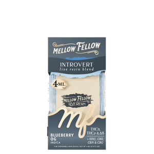 MELLOW FELLOW INTROVERT THCB-P/HHC 4ML DISPOSABLE - BLUEBERRY OG