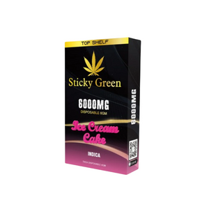 STICKY GREEN TOP SHELF 6GM DISPOSABLE -ICE CREAM CAKE
