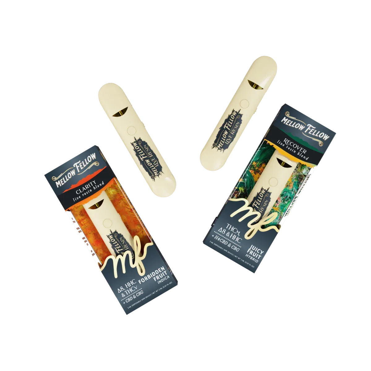 MELLOW FELLOW RECOVER BLEND THCM/D8/HHC 2ML DISPOSABLE - JUICY FRUIT