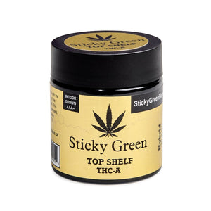 STICKY GREEN TOP SHELF THC-A 3.5GM FLOWER GOLD - HYBRID 24K