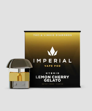 IMPERIAL THC-P LIVE RESIN 1GM DISPOSABLE VAPE POD- LEMON CHERRY GELATO