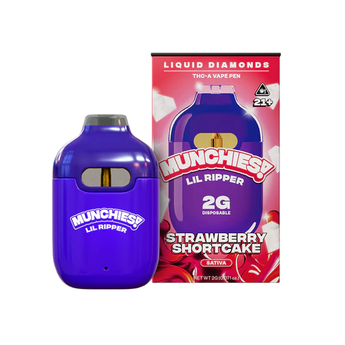 MUNCHIES LIL RIPPER THC-P 2GM DISPOSABLE VAPE PEN- STRAWBERRY SHORTCAKE