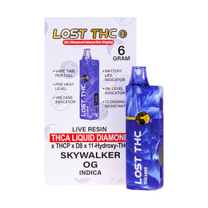 LOST THC LIVE RESIN D8/THCA/THCP 6GM DISPOSABLE - SKYWALKER OG