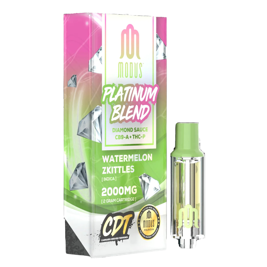 MODUS PLATINUM BLEND CB9-A /THC-P 2GM CARTRIGES-WATERMELON ZKITTLES