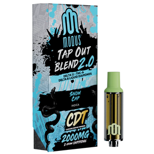 MODUS TAP OUT BLEND 2.0 D11+THC-A+D8 LIQUID DIAMONDS 2GM CART 5PK/BX - SNOW CAP