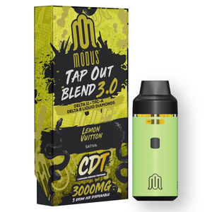 MODUS TAP OUT BLEND 3.0 D11+THC-A+D8 LIQUID DIAMONDS 3GM DISPOSABLE 5CT/BX - LEMON VUITTON