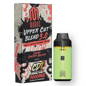 MODUS UPPER CUT BLEND 3.0 THC-H+D8 LIVE RESIN+THC-JD 3GM DISPOSABLE 5CT/BX - LEMON CHERRY GELATO