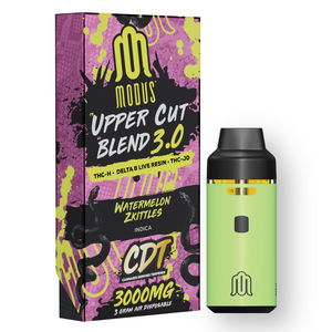 MODUS UPPER CUT BLEND 3.0 THC-H+D8 LIVE RESIN+THC-JD 3GM DISPOSABLE5CT/BX - WATERMELON ZKITTLES